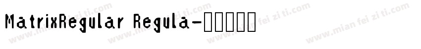 MatrixRegular Regula字体转换